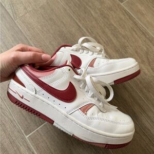 Red and White Nike Air Force’s